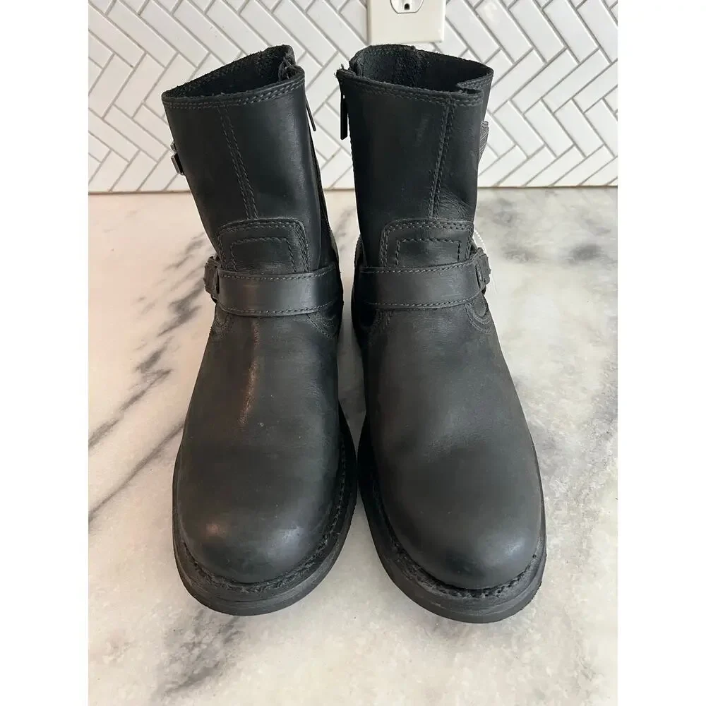 Harley-Davidson Engineer Motorcycle Boots Black Leather Mens US 11 D93262